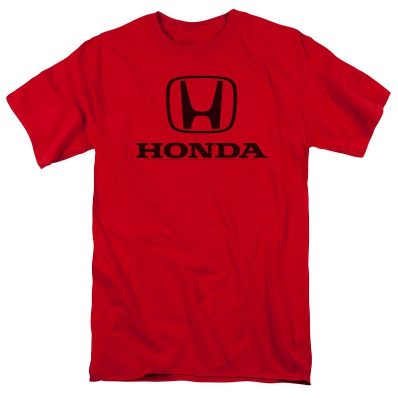 May include: Red t-shirt with a black Honda logo and the word "HONDA" printed on the front.