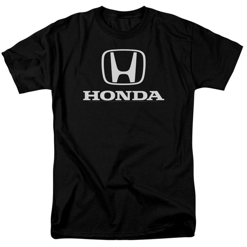 May include: Black t-shirt with a white Honda logo and the word "HONDA" printed below it.