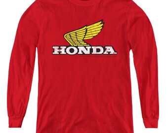◆24SS PHYPS X Honda Logo Artwork T-shirt/2色◆ Honda Yellow Wing Logo Kids Red Shirts - Etsy
