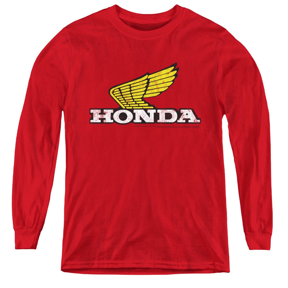 Honda Yellow Wing Logo Kids Red Shirts - Etsy