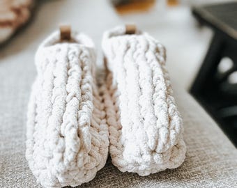 Soft Plush Crochet Slippers Pattern | Intermediate Crochet (Digital File Download)