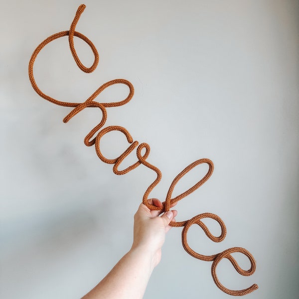 Knitted Wire Names | Knitted Wire Decor | Knitted Wire Word | Knit Wall Decor | Nursery Decor | Bedroom Decor | Baby Shower | *Custom Order*