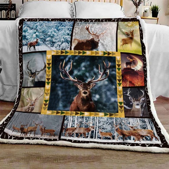 Deer Pattern Blanket Deer Blankets Gift for Deer Lovers Etsy