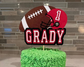 Football Birthday Cake Topper