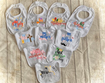 baby's first holiday bibs set
