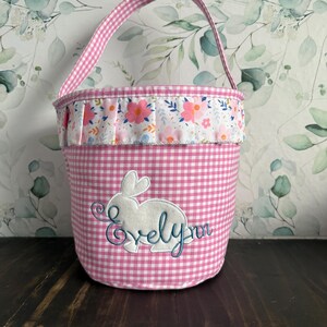 Personalized Embroidered Easter Basket