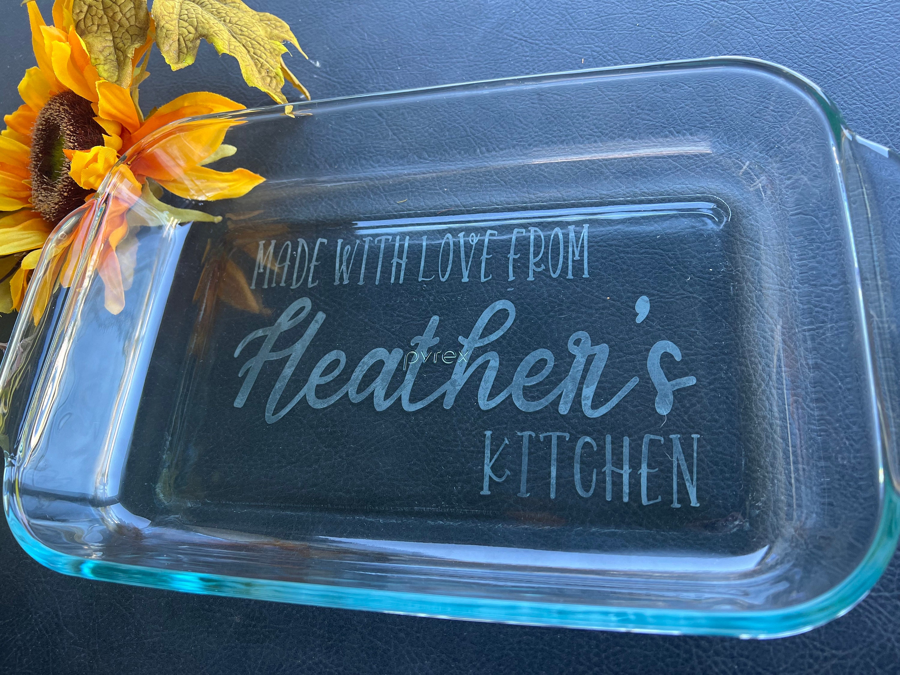 Personalized Casserole Dish - Made With Love - Etsy