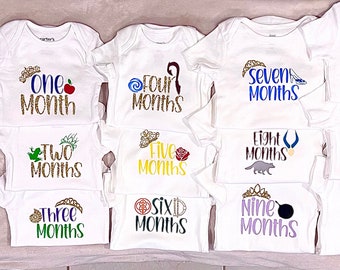 Monthly Milestone Onesies - Princess - Coming Home