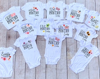 Monthly Milestone Onesies Butterflies Girl Coming Home