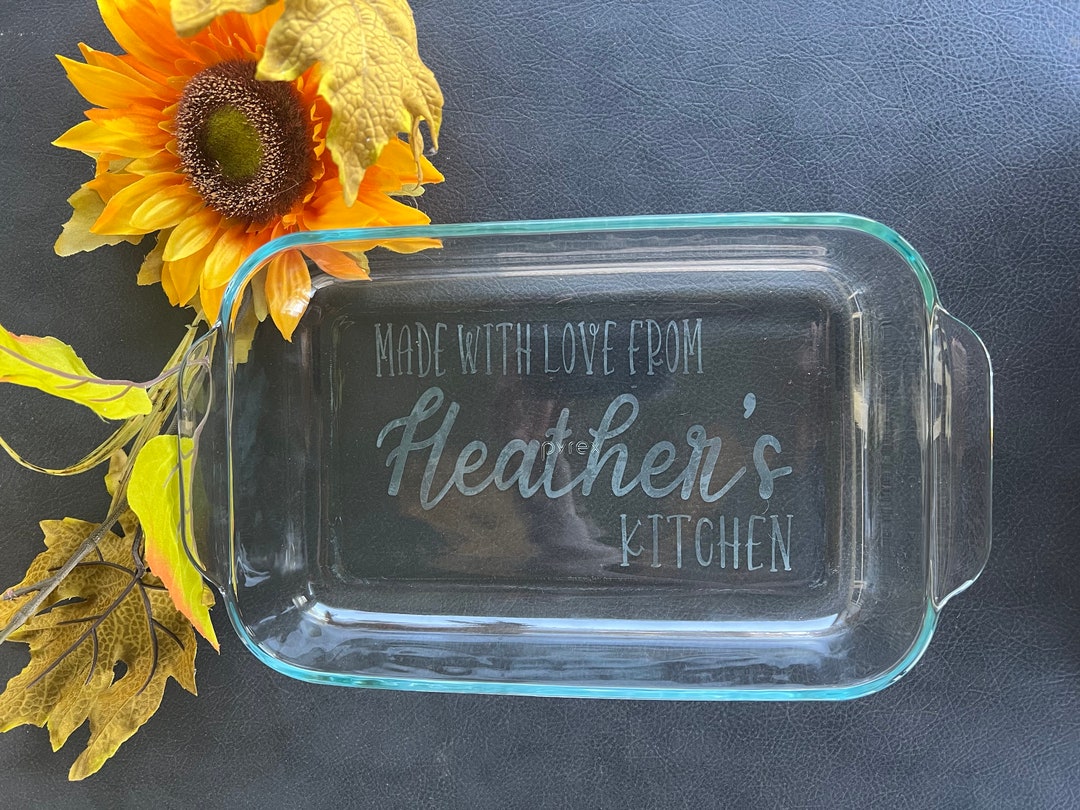 Personalized Casserole Dish - Made With Love - Etsy