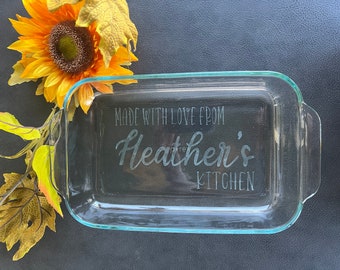 Personalized Casserole Dish - Made with Love