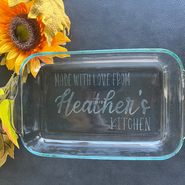 Personalized Casserole Dish - Made with Love