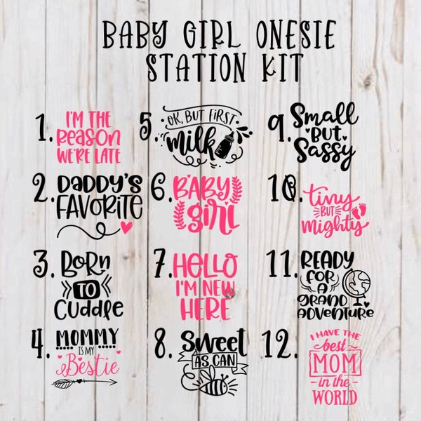 Girl Onesie Iron-on station - Baby Shower