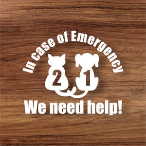 Pet Rescue Decal | Emergency Alert | Pets Inside | Please Rescue | In case of Emergency | Dog | Cat | Bunny | Emergency Personnel