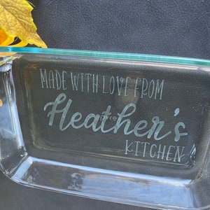 Personalized Casserole Dish - Made With Love - Etsy