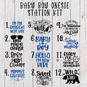Funny Baby Onesie Decorating Kit, Baby Shower Activity Kit, DIY Baby Shower  Craft, Baby Iron on Decal, Iron on Decal for Baby Onesie® 