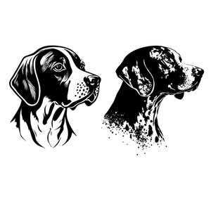 Kurzhaar-Zeiger-Mutter, Deutscher Kurzhaar-Zeigerhund, süße Kurzhaar-Zeiger-Svg-Datei für Cricut, Vektor, Clipart-Svg für Tasse, T-Shirt