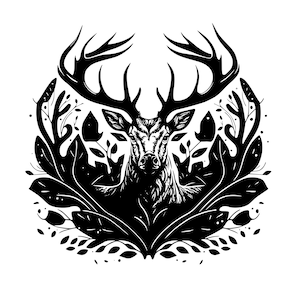 Deer Head, Deer head cut file, Deer Head Svg, Farm, Deer Drawing, minimalist, vector, line Art (SVG, PNG, PDF)