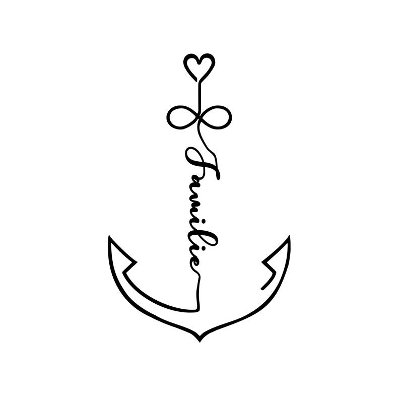 Tattoo Familie Anker