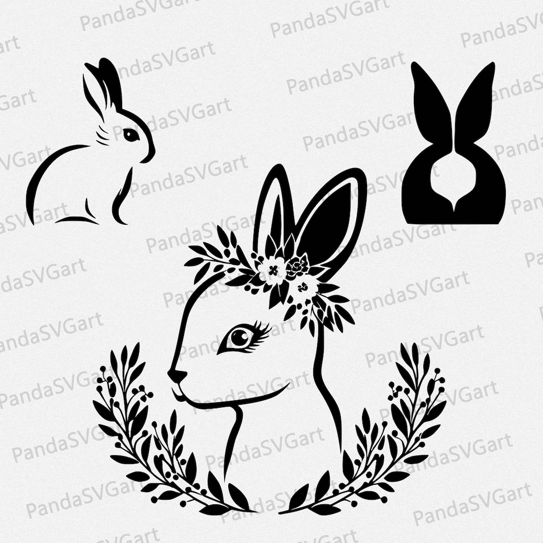 Easter Bunny Flower Logo, Frühlingshase, Rabbit Logo, Osterhase, Ostern ...