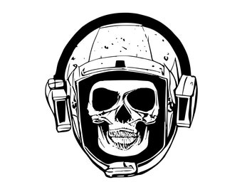 Astronaut Helm svg, Skull svg, Cricut, Silhouette Cut Files T-Shirt-Mug-Badge-Sticker, SVG PNG PDF