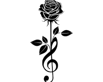 Discover 70 treble clef with rose tattoo  ineteachers