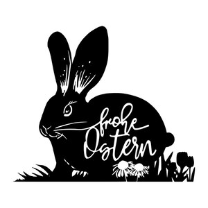 Frühlingshase, Blume, Osterhase, Ostern, Digital Cut Datei ( SVG, PNG, PDF )