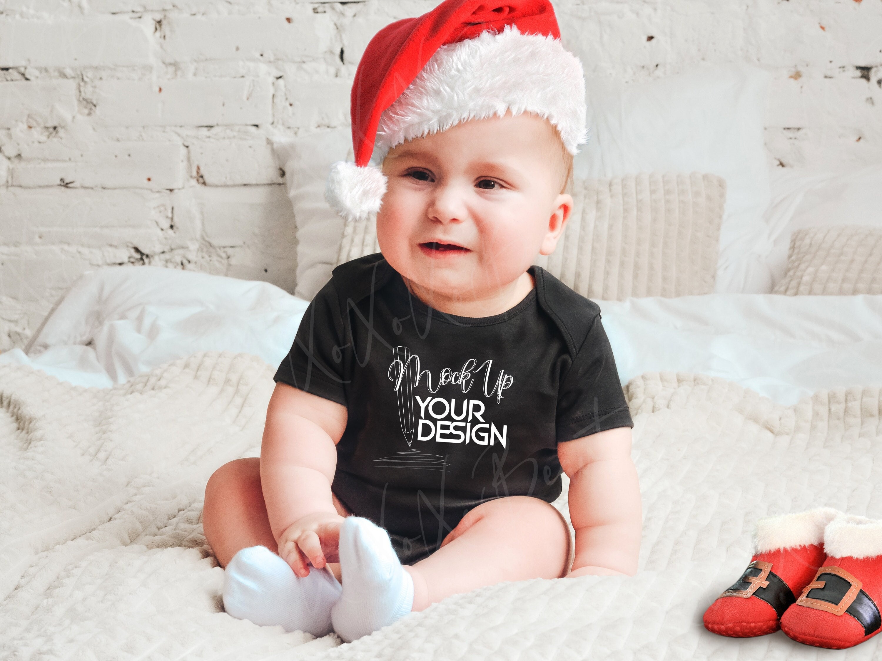 Xmas Toddler Black Tshirt Mockup Christmas Baby Tshirt Etsy