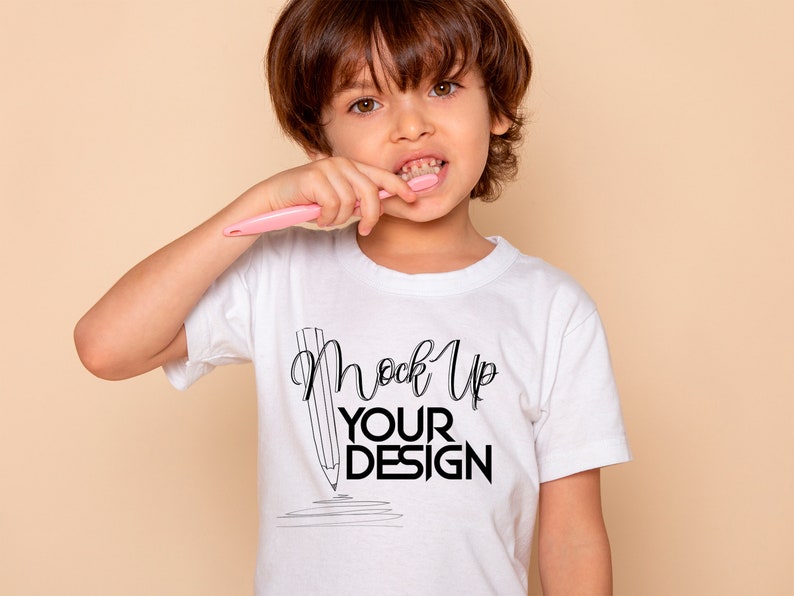 Download Kids T-shirt MockUp Kids White T-Shirt Template Bella Canvas | Etsy