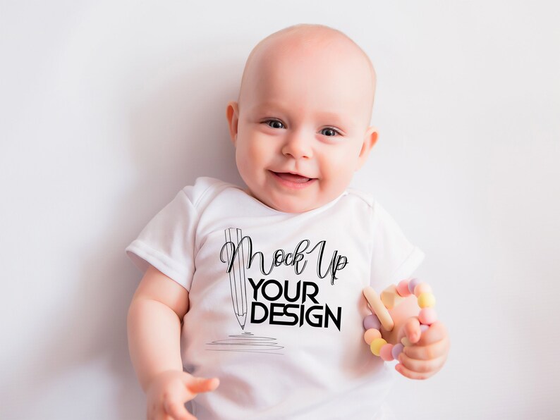 Baby Tshirt Mockup Babies White Tshirt Template Bella Etsy UK