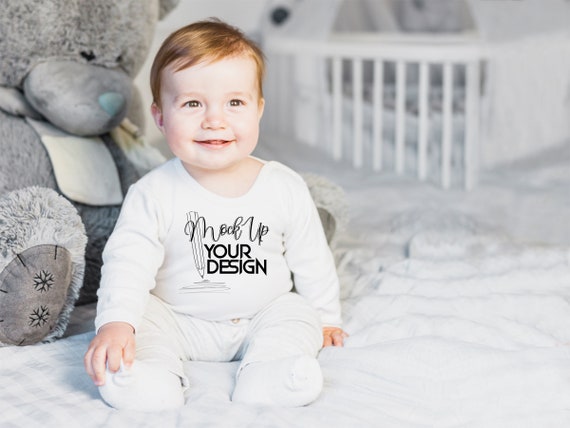 Download Baby T Shirt Mockup Baby White T Shirt Template Bella Canvas Etsy