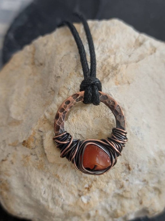 Raw Carnelian Pendant, Carnelian Pendant, July Birthstone, July Gift, Raw Carnelian, Raw Gemstone, Unisex Pendant, Mens Pendant, Birthstone
