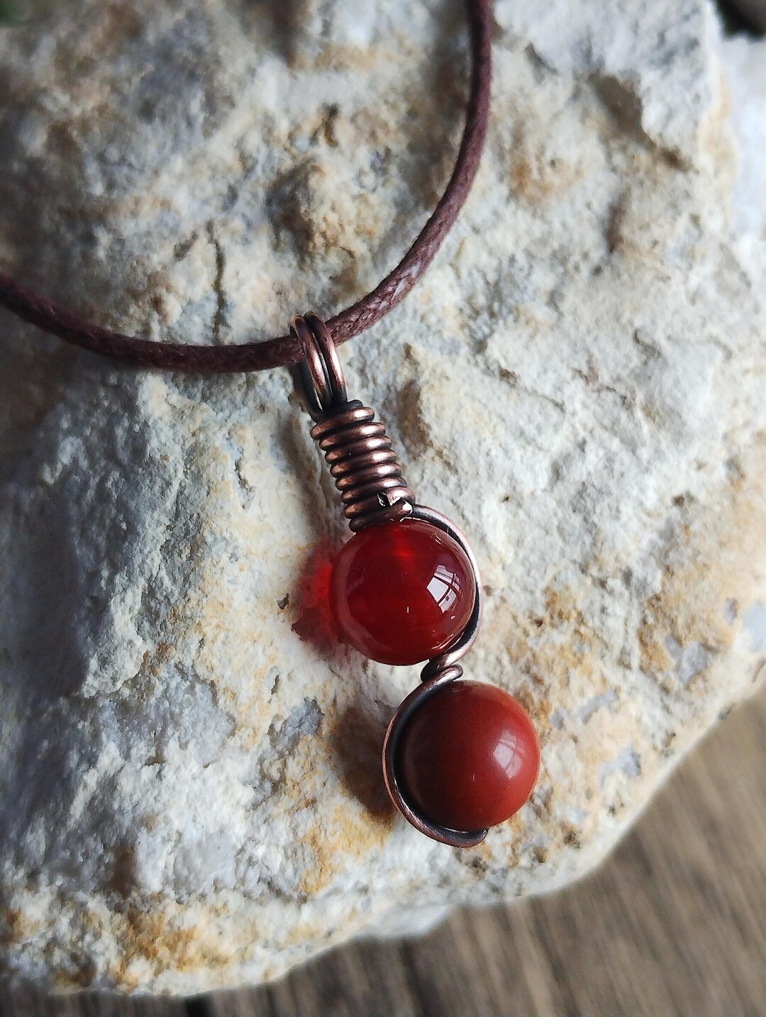 Flow Jasper Energy Flow Pendant, Carnelian, Red Jasper, Unisex Pendant, Mens ...