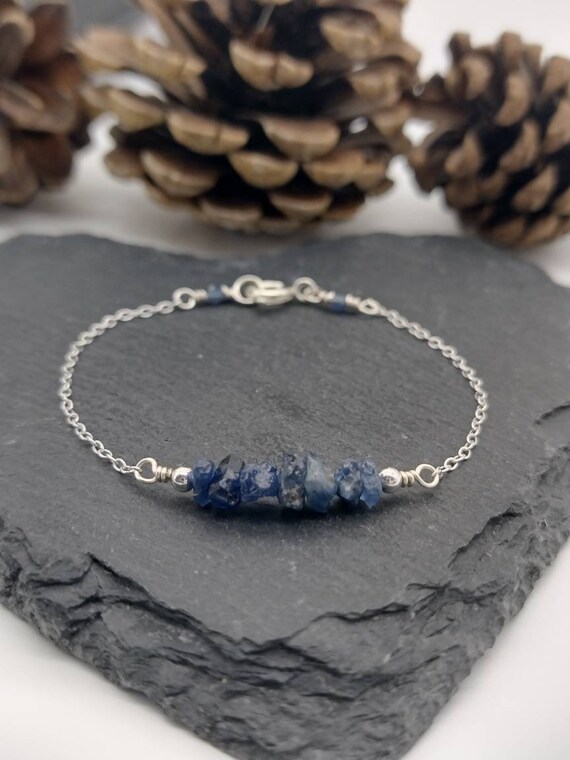 Sapphire Bracelet Raw Sapphire Bracelet Raw Sapphire September