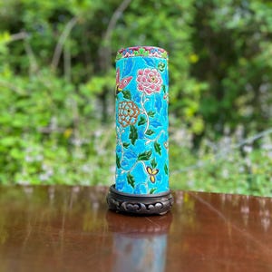 Lámpara de mesita de noche vintage, lámpara decorativa, lámpara de cerámica con diseño imagen 1