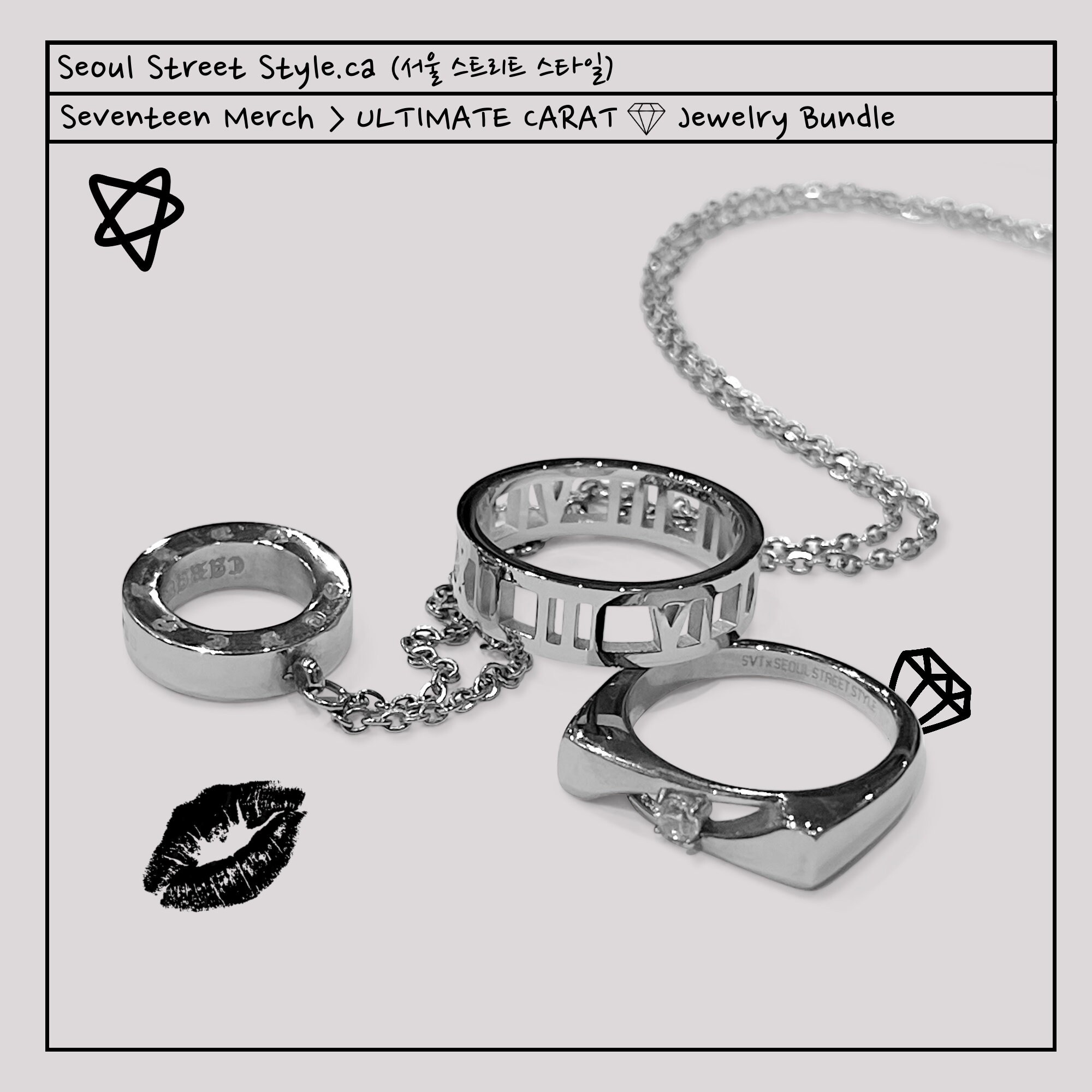 SVT ULTIMATE MERCH Bundle Seventeen Kpop Ring Necklace Etsy Canada