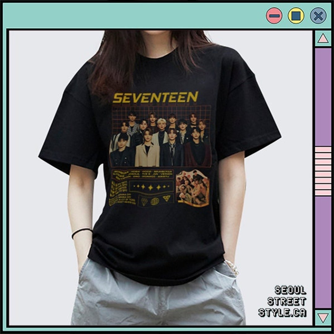SEVENTEEN T Shirt Kpop Rock T Shirt Seventeen kpop Merch Etsy