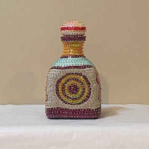 Haitian Vodou Libation Bottle Beads and Sequins