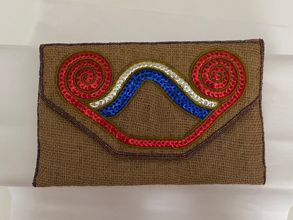 Lumineux! Sac Abidjan en noir, africaine peinte main Elles et No