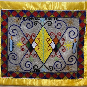 Bandera haitiana vudú/vudú de Aizan - Roudy Azor - Circa 2019