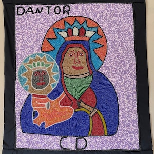 Erzulie Dantor vudú haitiano/bandera vudú