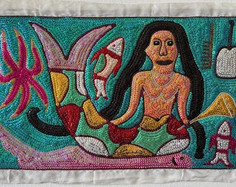 La Sirene haitiska Vodou/Voodoo-flaggan
