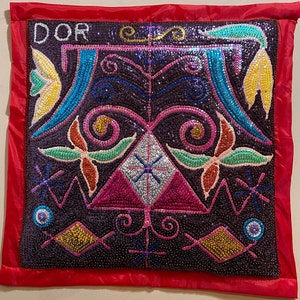 Ogou Feraille vudú haitiano/bandera vudú