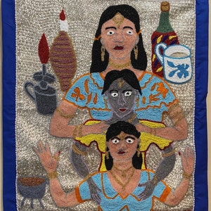 Three Graces/Maraça Trois - Haitian Vodou/Voodoo Flag - Mireille Delismé (Delice) - Circa 2019