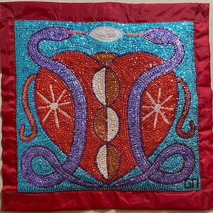 Erzulie Dhamballah Haitian Vodou/Voodoo Flag - Guisnol Noncent Circa 2016
