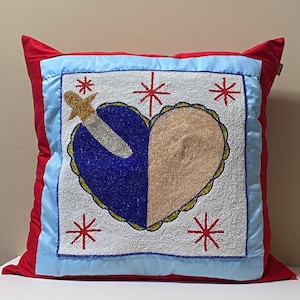 Erzulie Dantor Bandera o cojín vudú haitiano/vudú