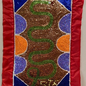 Dhamballah Whédo Haitian Vodou/Voodoo Flag