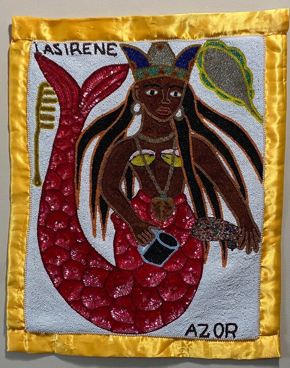 La Sirene Haitian Vodou/voodoo Flag Roudy Azor Circa 2019 Etsy