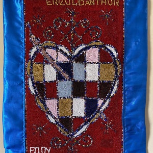 Erzulie Dantor vudú haitiano/bandera vudú