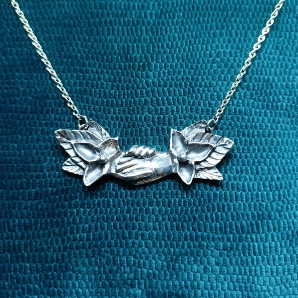 Collier Fede gage d'affection, amitié et amour - Fait main en argent 925